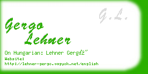 gergo lehner business card